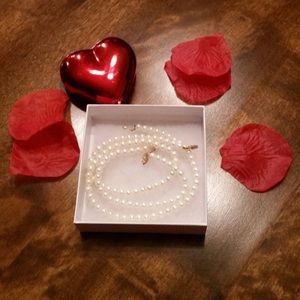 10K Freshwater Pearl Necklace & Bracelet Set